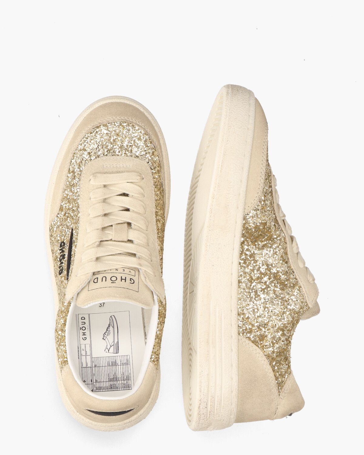 Lido Low Beige/Goud Damessneakers