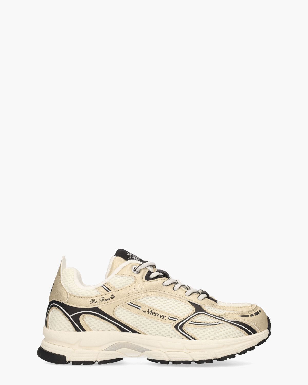 The Re-Run Speed Off-White/Goud/Zwart Damessneakers