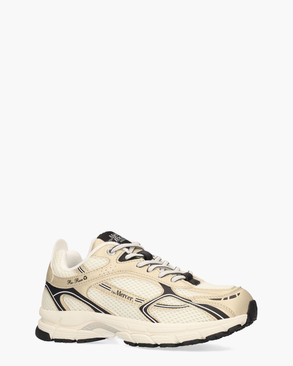 The Re-Run Speed Off-White/Goud/Zwart Damessneakers