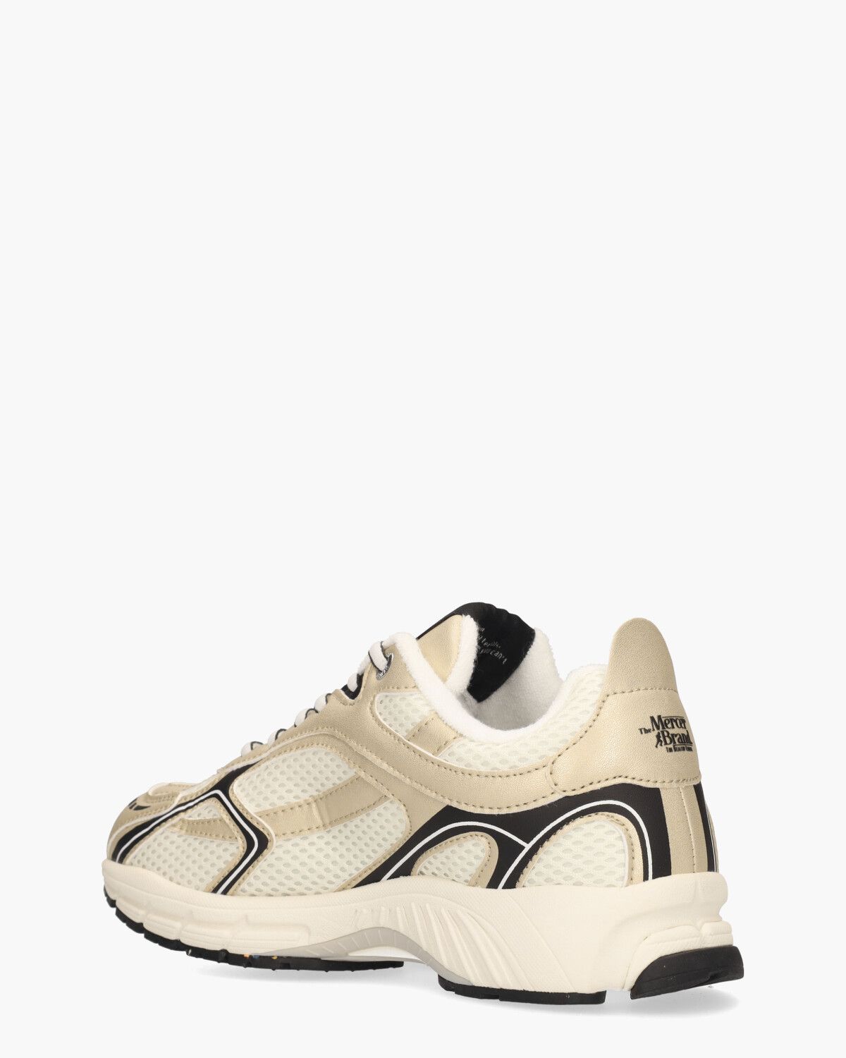 The Re-Run Speed Off-White/Goud/Zwart Damessneakers