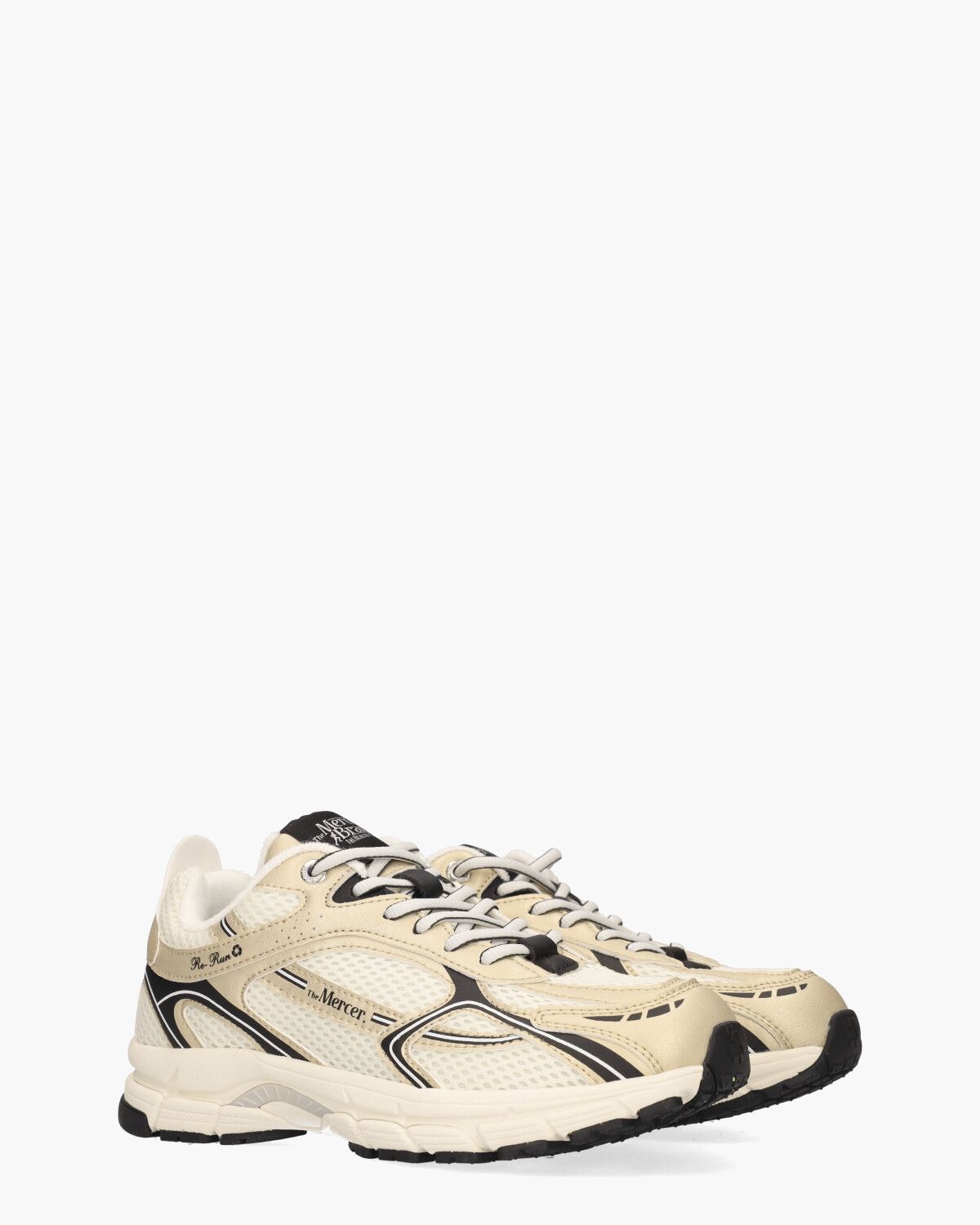 The Re-Run Speed Off-White/Goud/Zwart Damessneakers