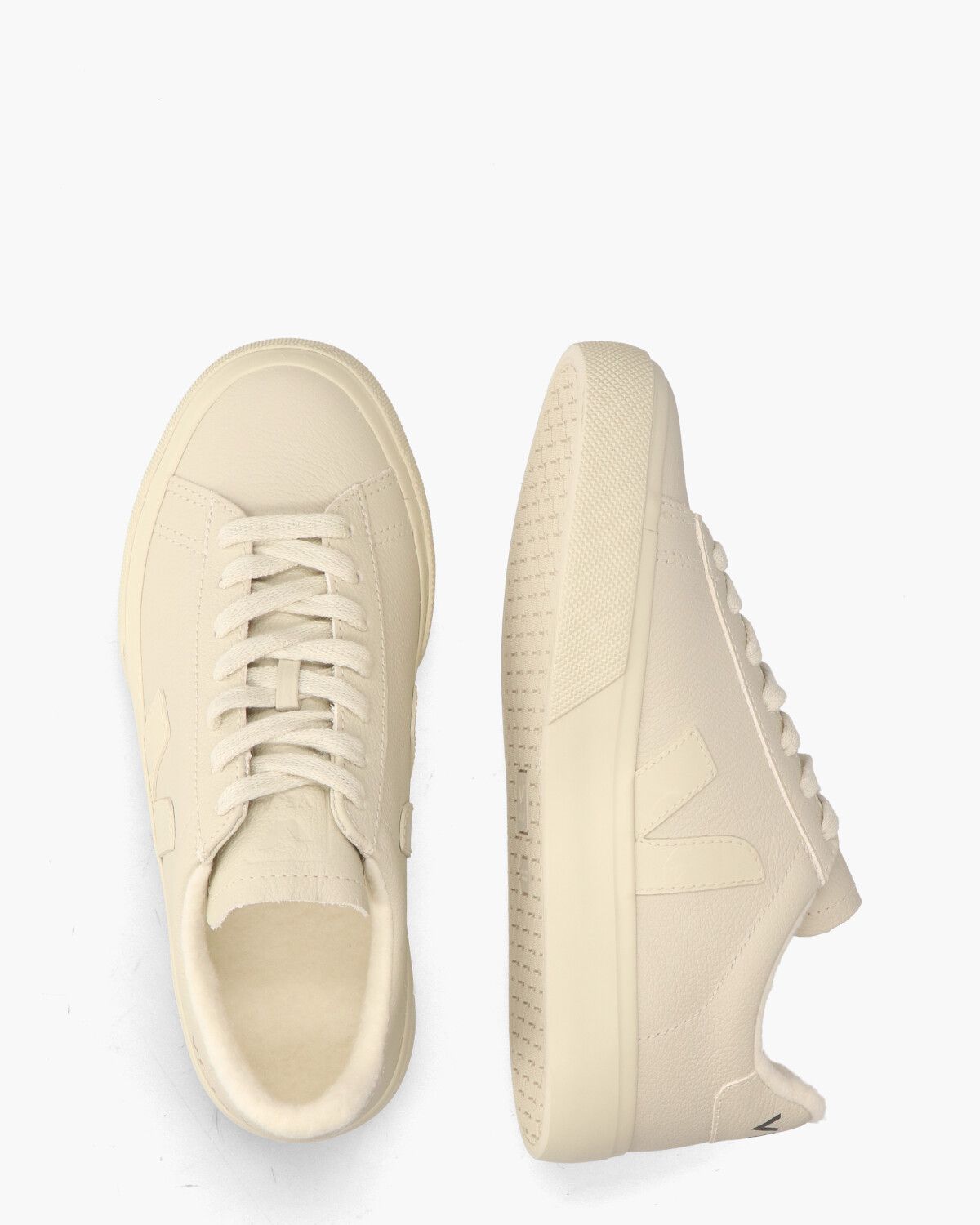 Campo Fured Chromefree Leather Off-White Damessneakers