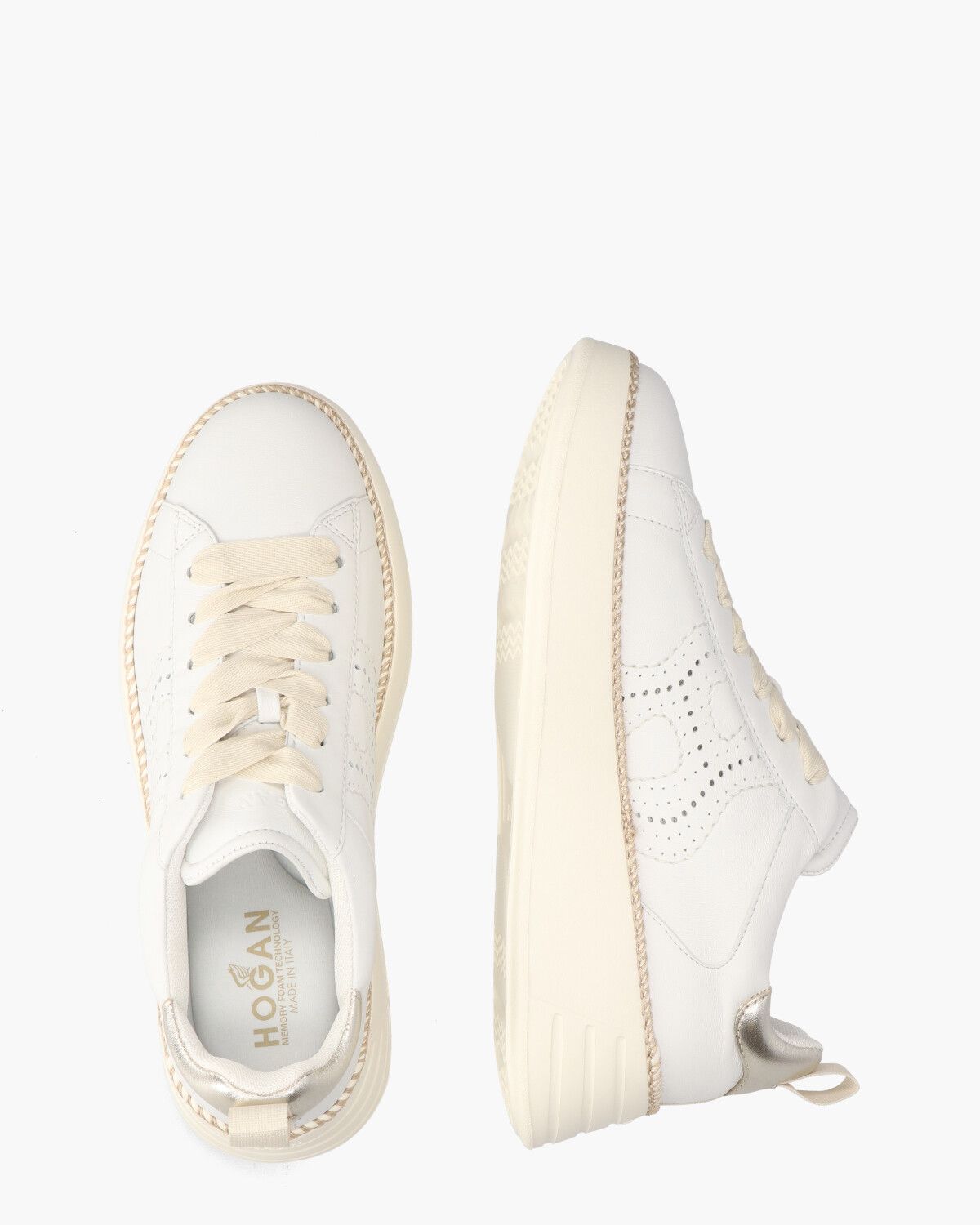 Hogan Rebel Wit Goud Damessneakers Van Arendonk