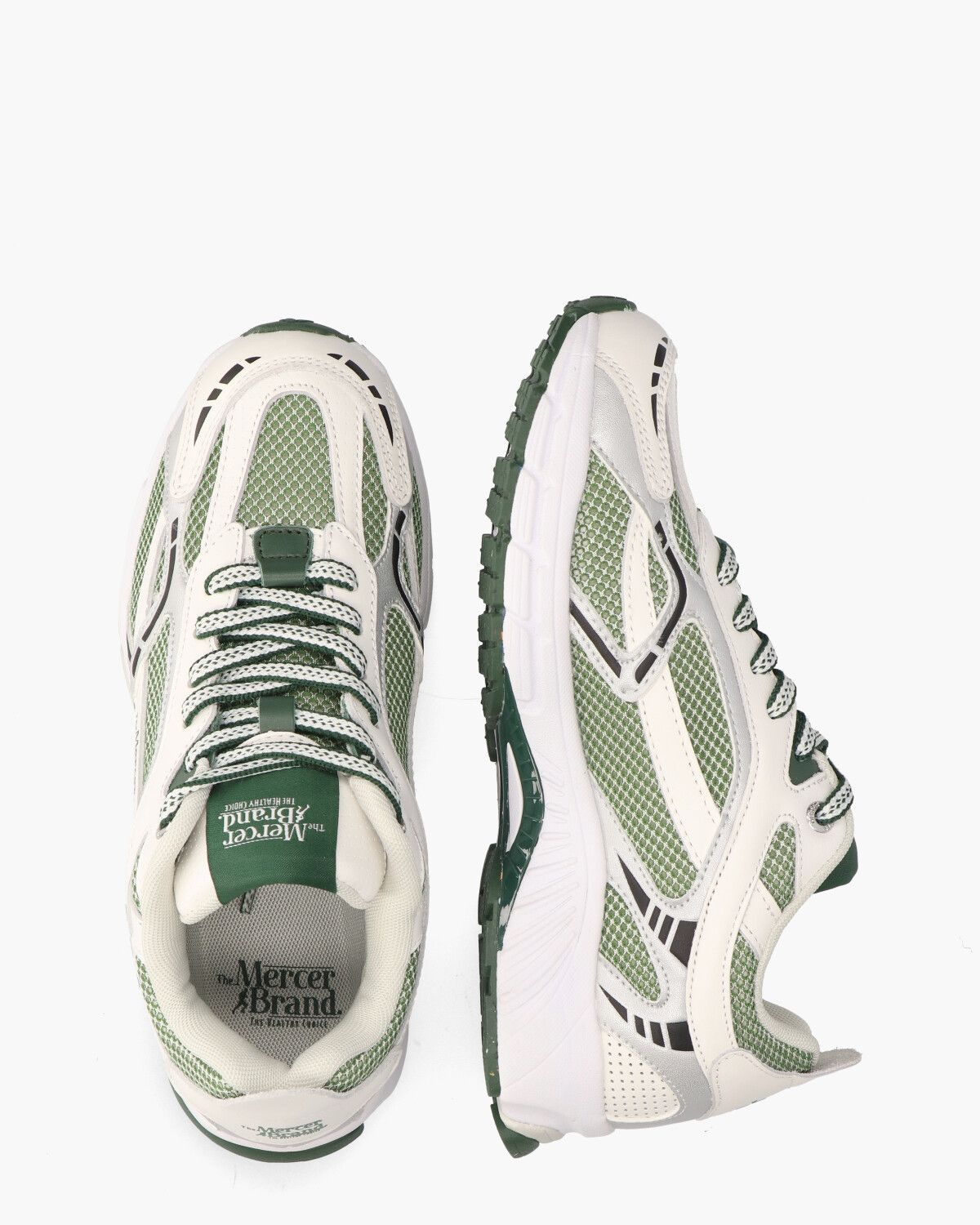 The Re-Run Off-White/Groen Damessneakers