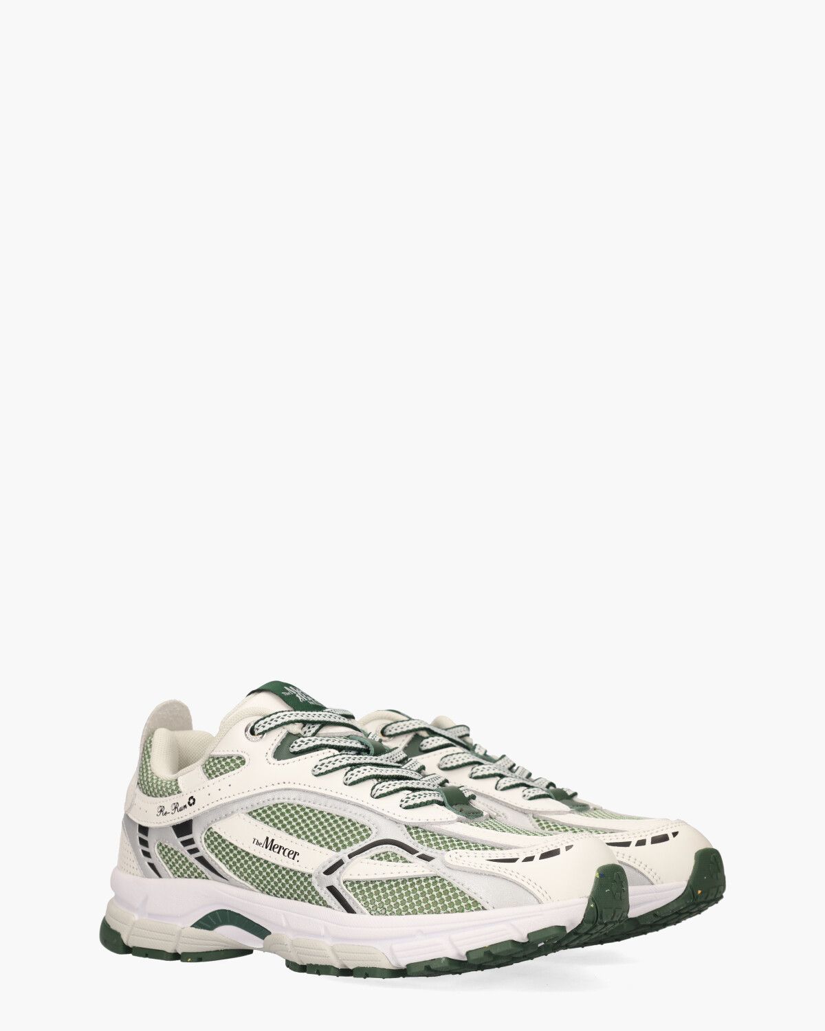 The Re-Run Off-White/Groen Damessneakers
