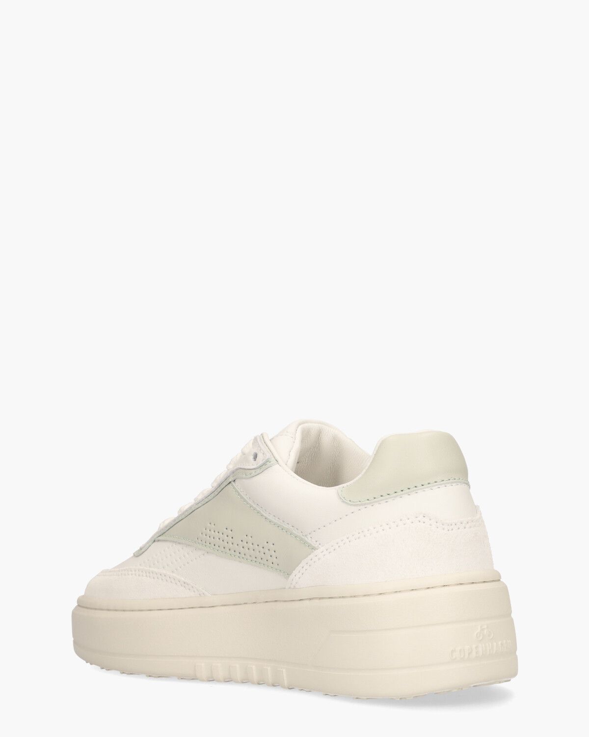 CPH89 Leather Mix Wit/Mintgroen Damessneakers