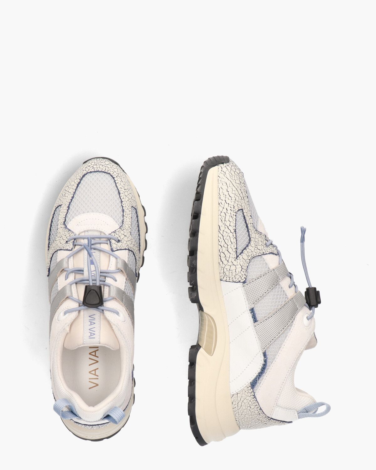 Danae Colby Off-White/Blauw Damessneakers