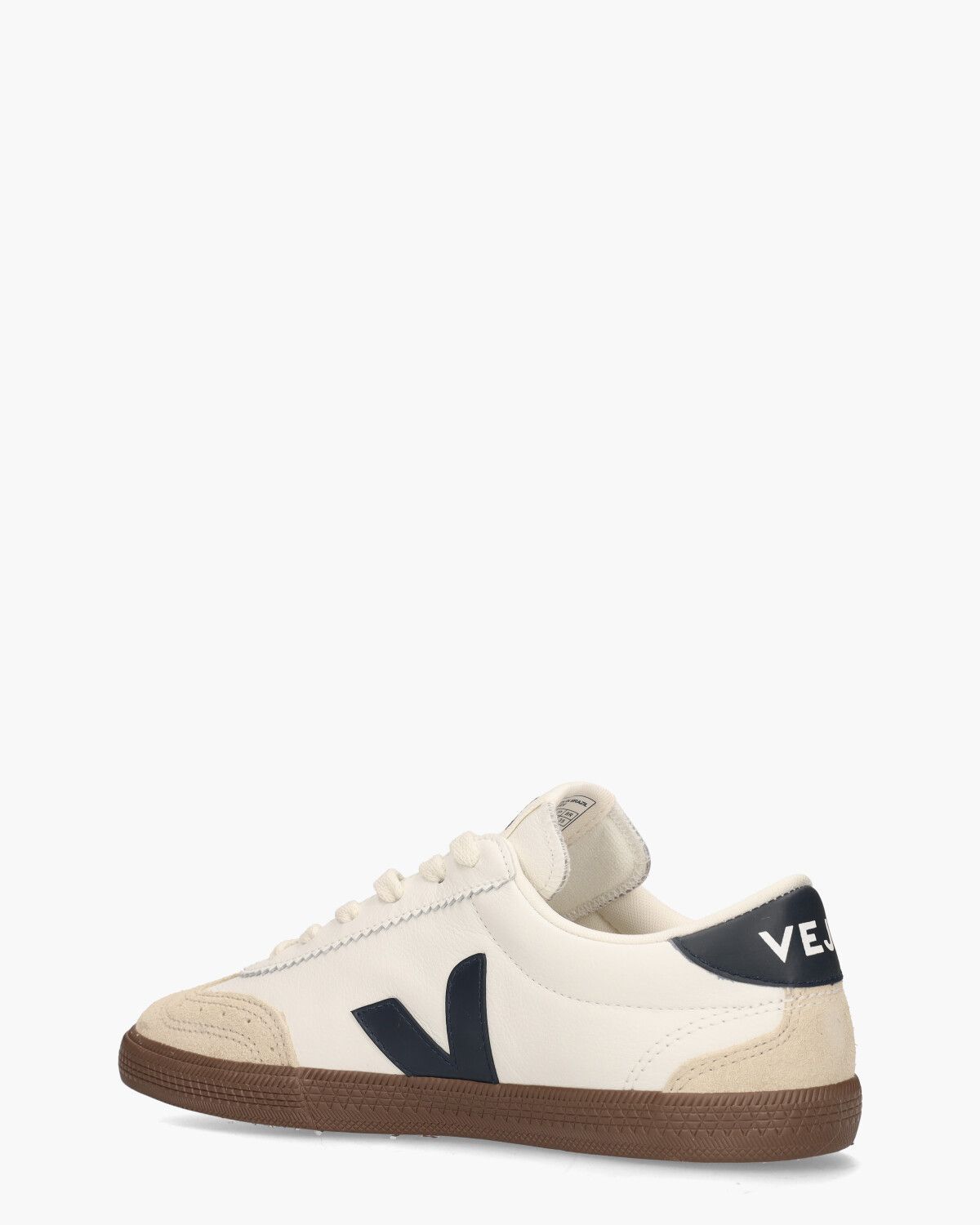 Volley Leather Wit/Donkerblauw Damessneakers