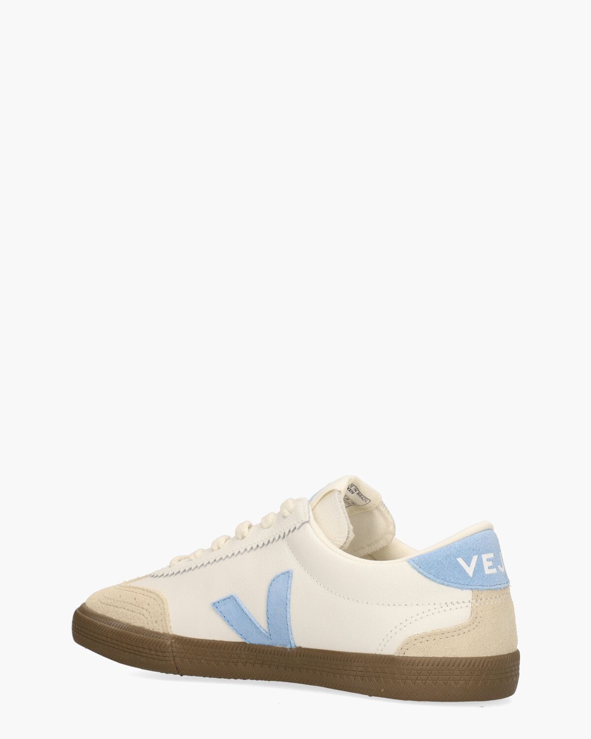 Volley Leather Wit/Lichtblauw Damessneakers