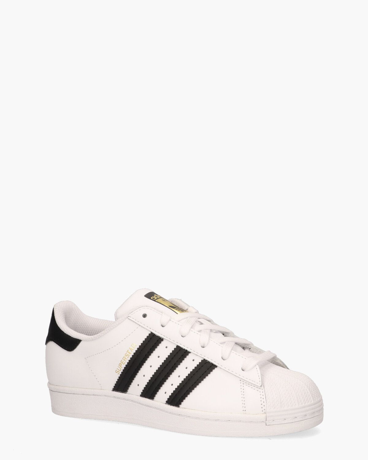 Adidas superstar with black stripes top