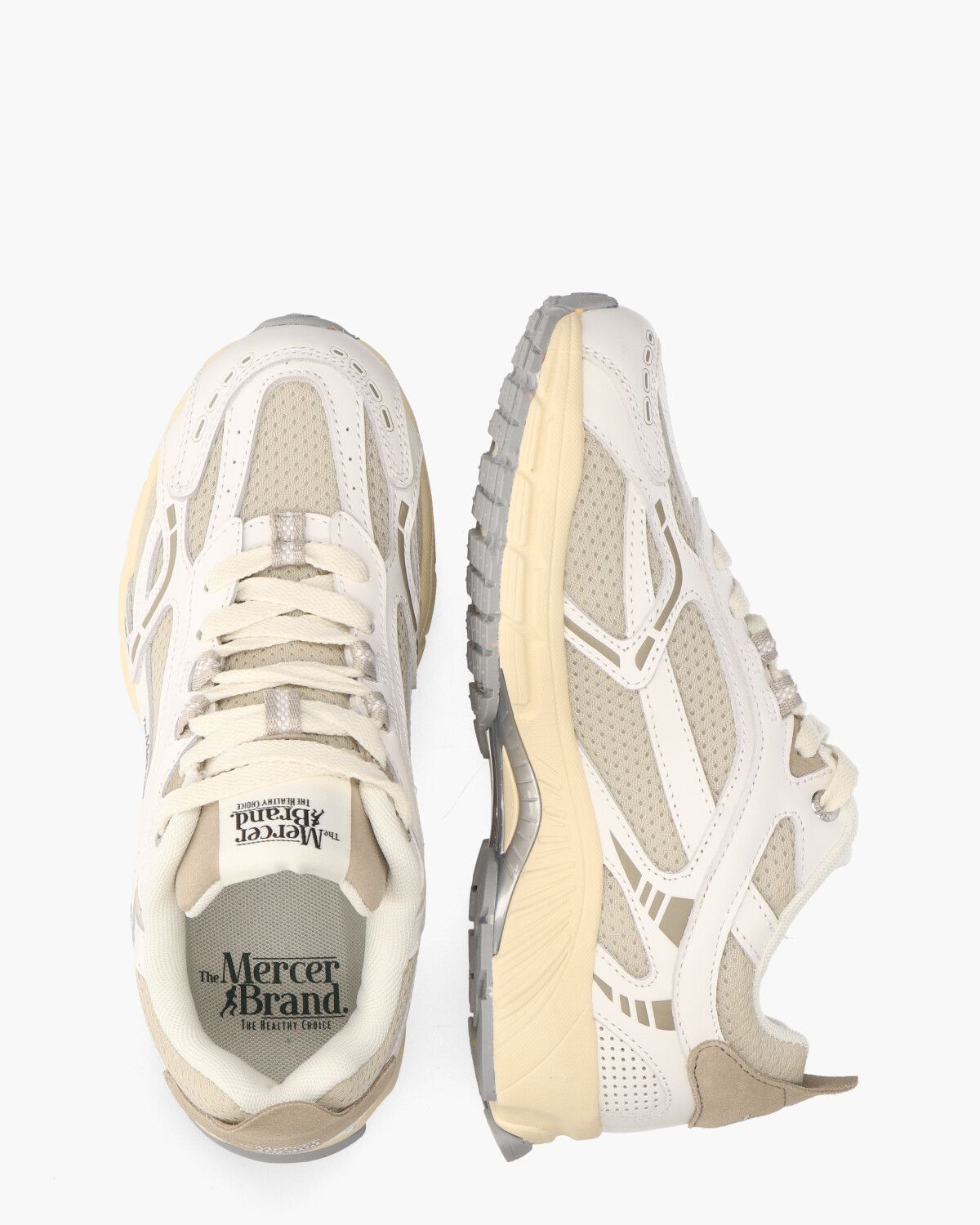 The Re-Run Vintage Wit/Beige/Taupe Damessneakers