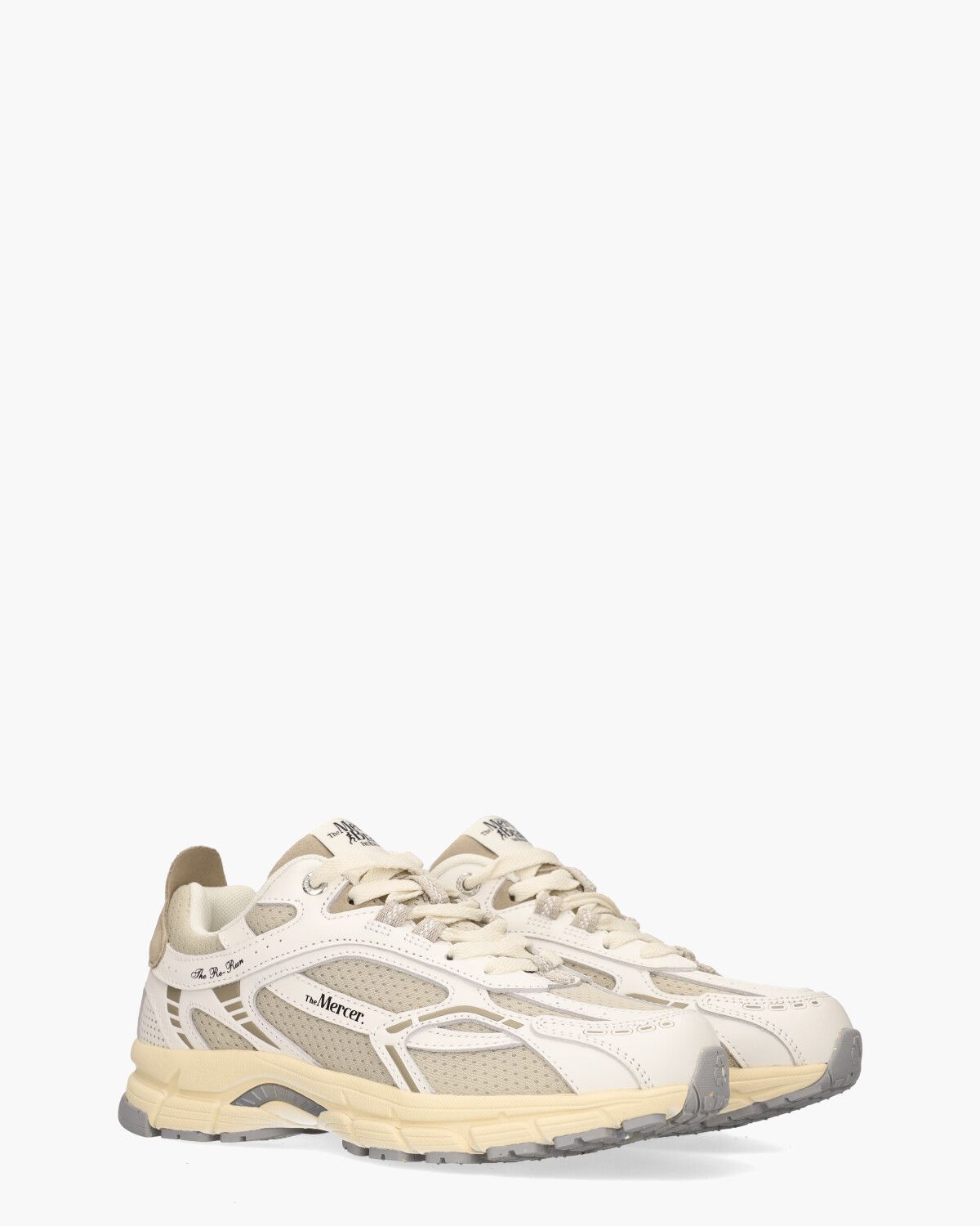 The Re-Run Vintage Wit/Beige/Taupe Damessneakers