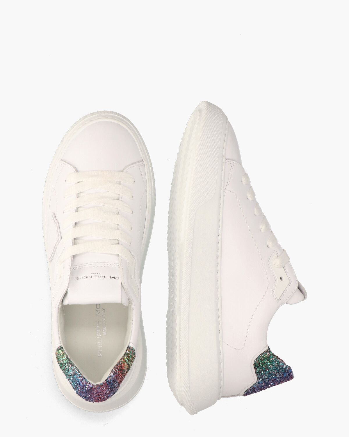 Temple Veau Wit/Multicolor Damessneakers