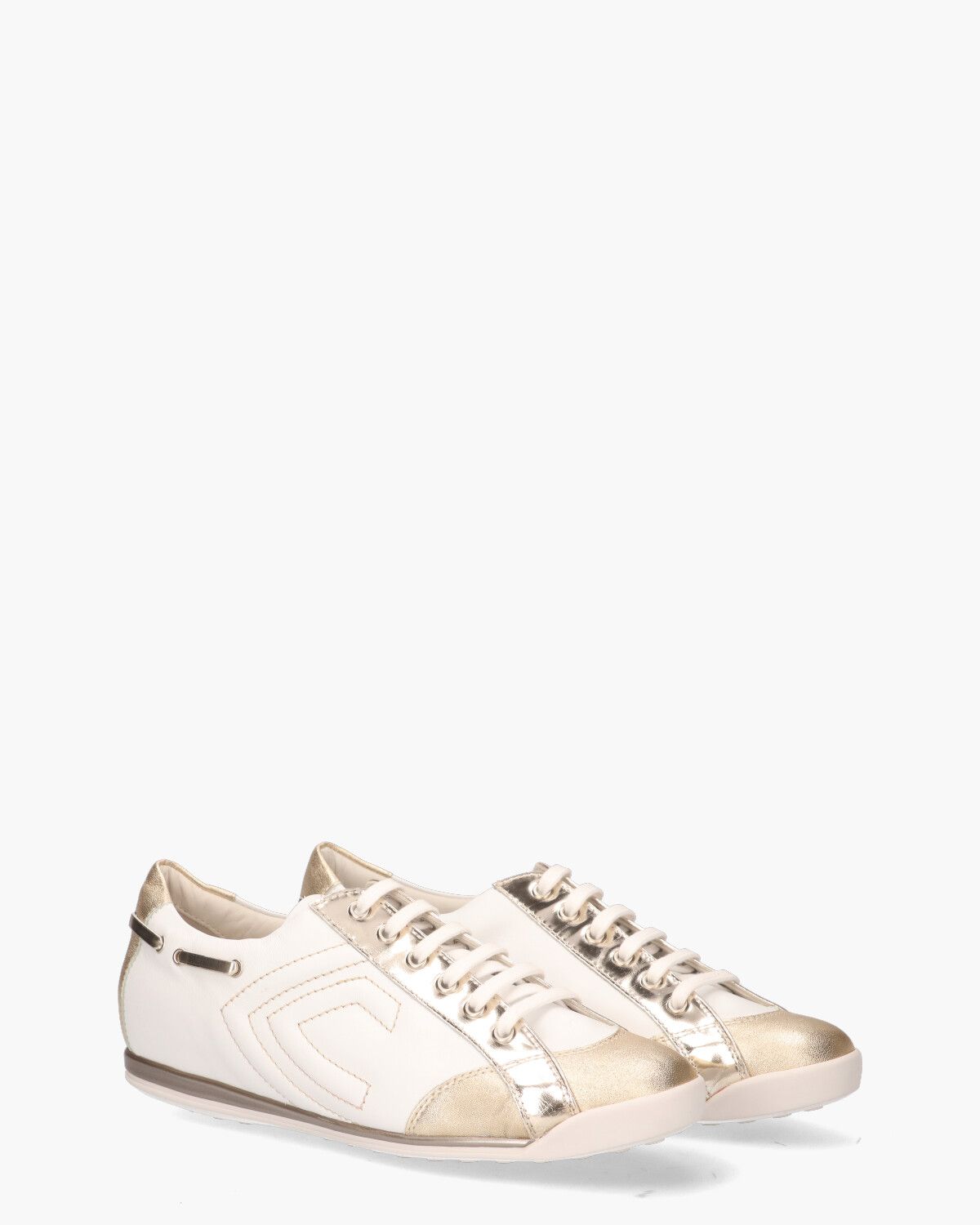 L902024 Wit/Goud Damessneakers