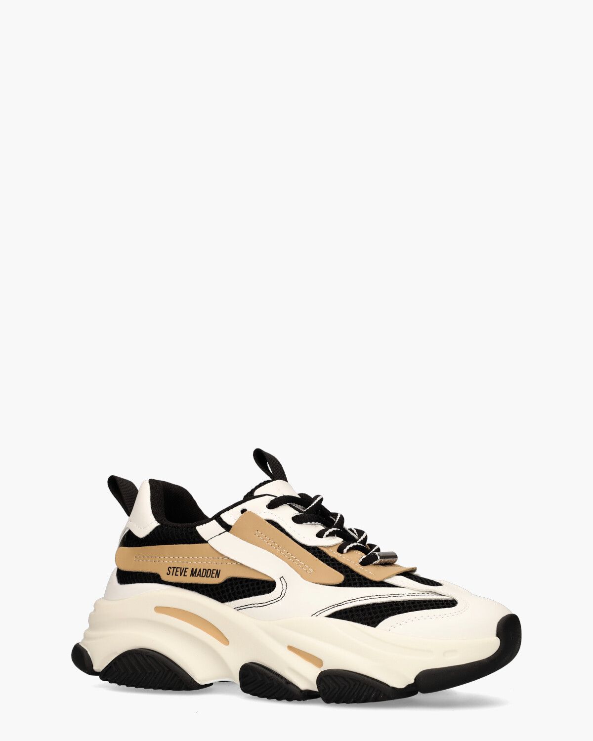 Possession Off-White/Zwart/Bruin Damessneakers