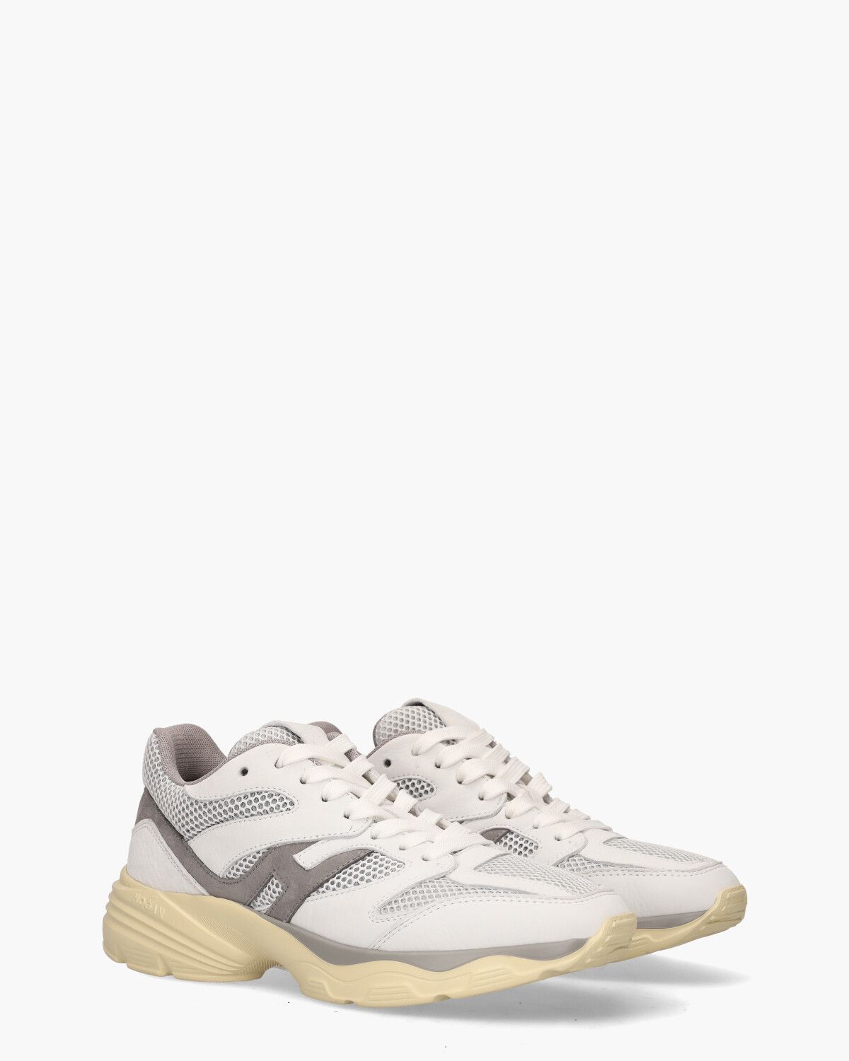H665 Wit/Grijs Damessneakers