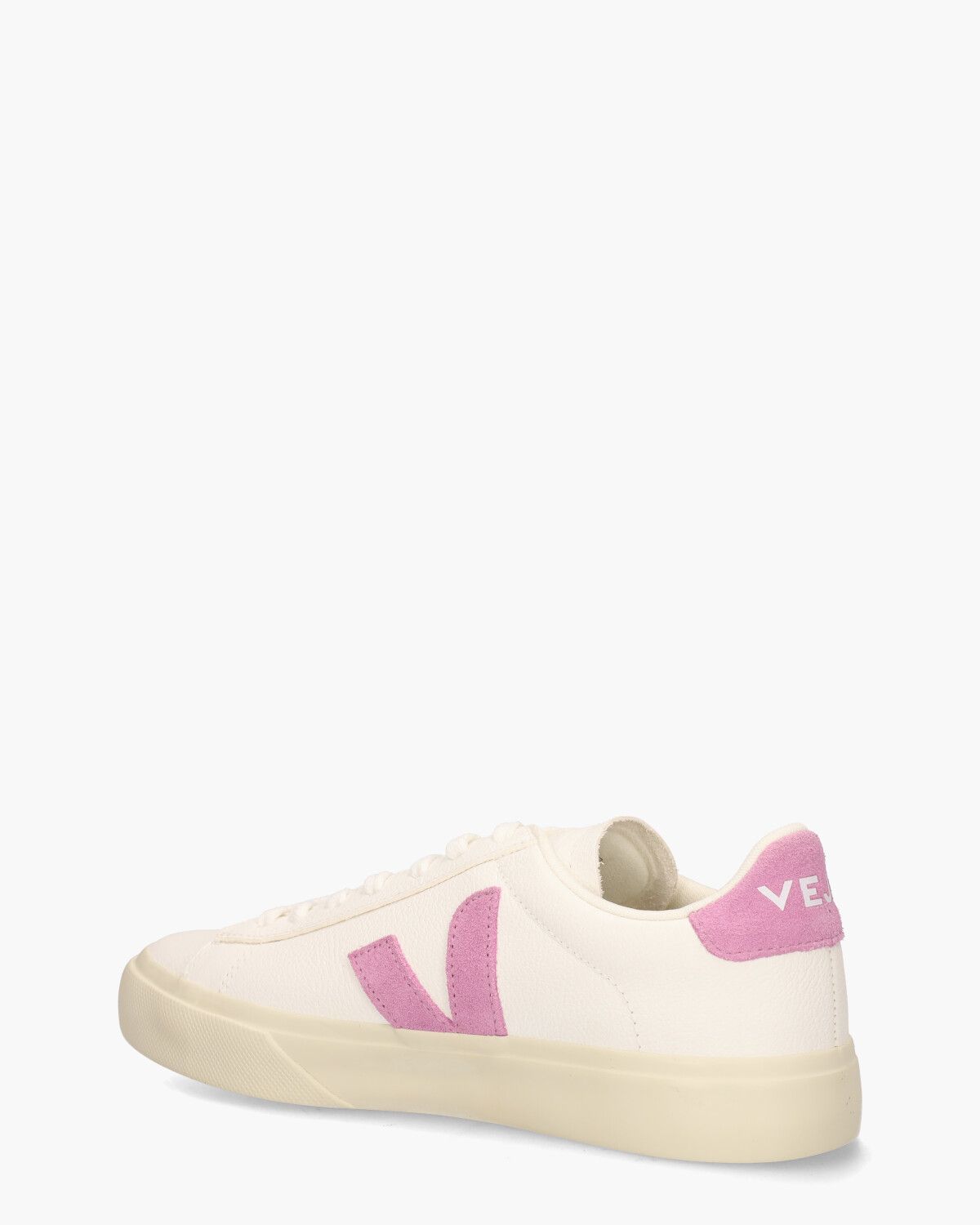 Campo Chromefree Leather Wit/Roze Damessneakers