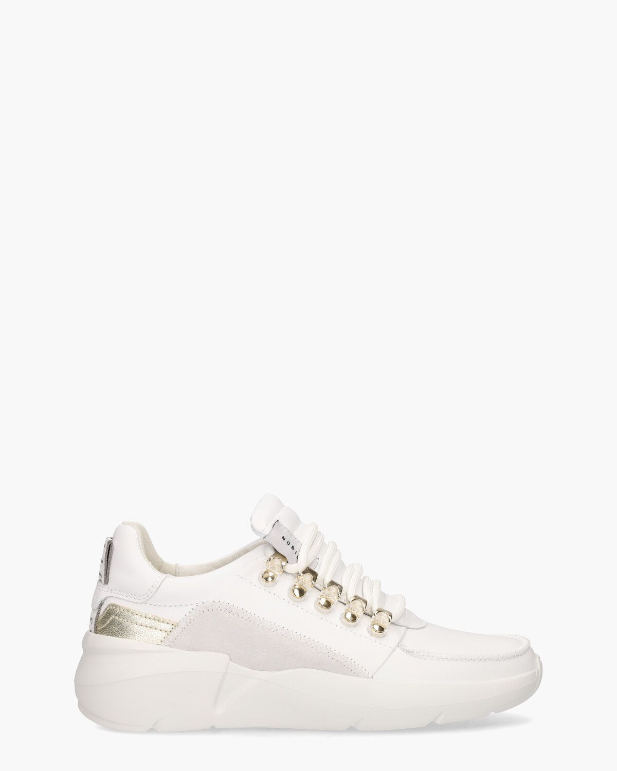 Roque Roman Wit/Goud Damessneakers