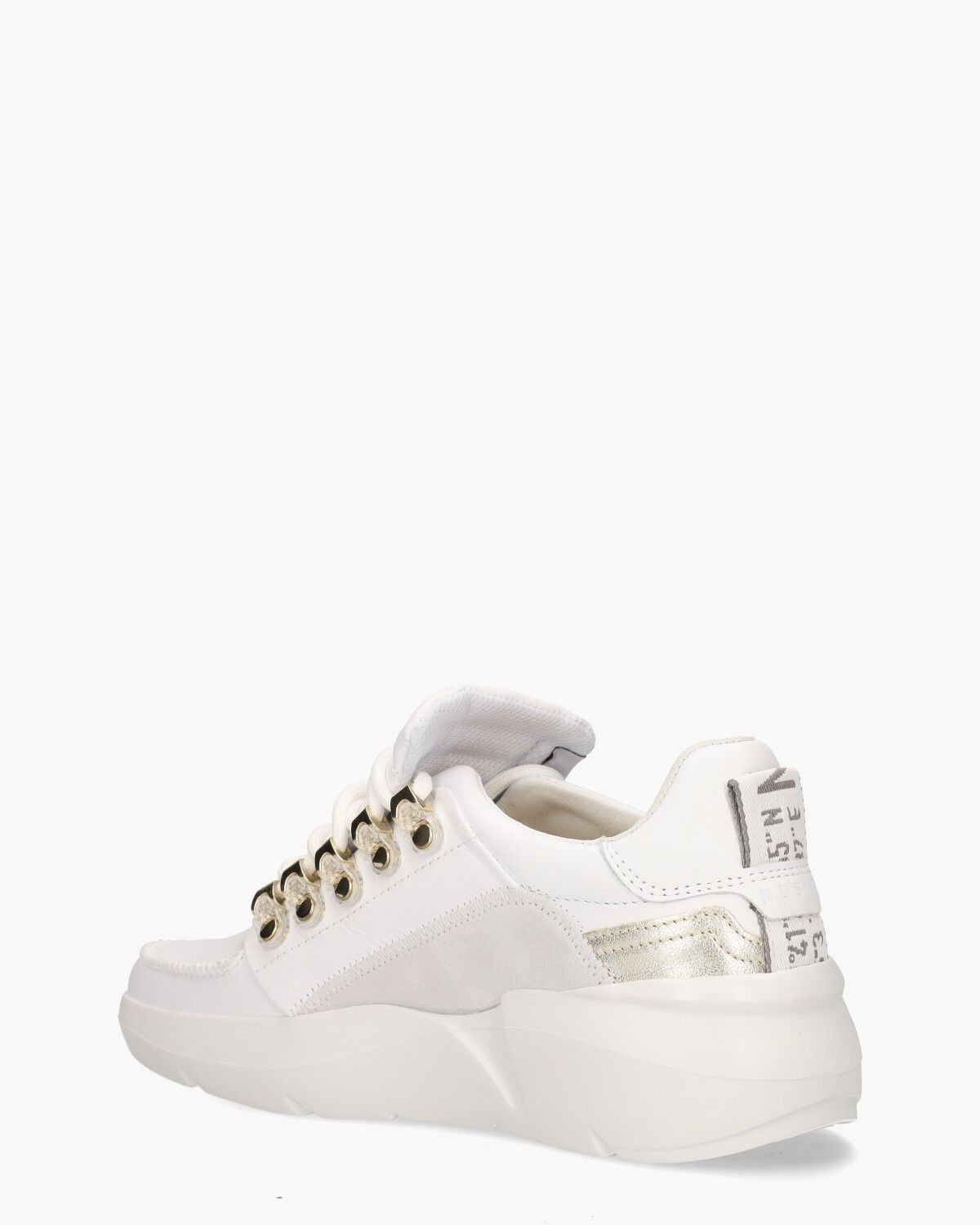 Roque Roman Wit/Goud Damessneakers
