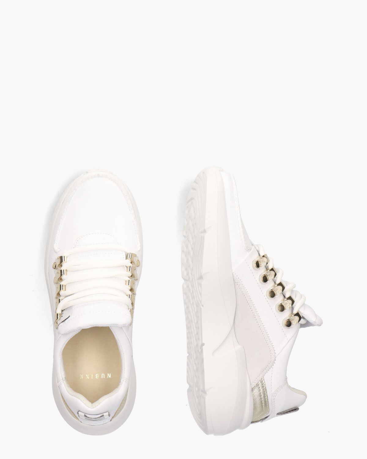 Roque Roman Wit/Goud Damessneakers
