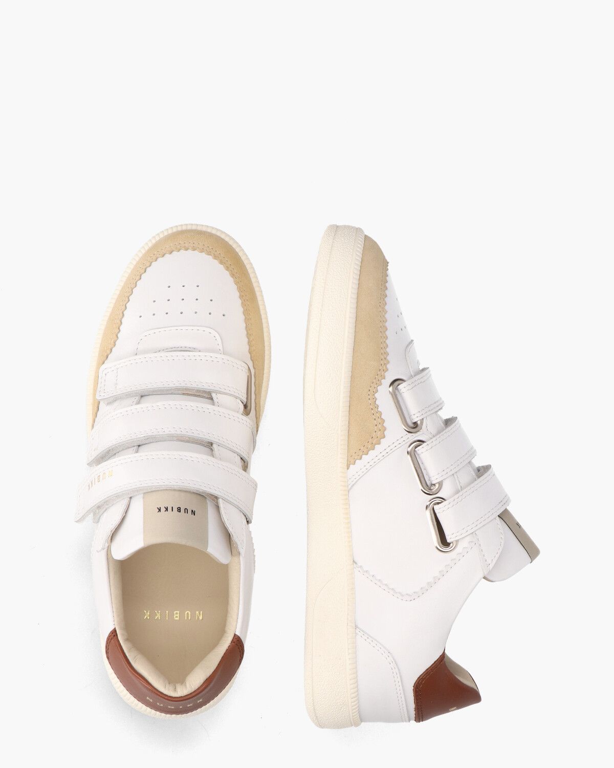 Ray Straps Wit/Bruin Damessneakers