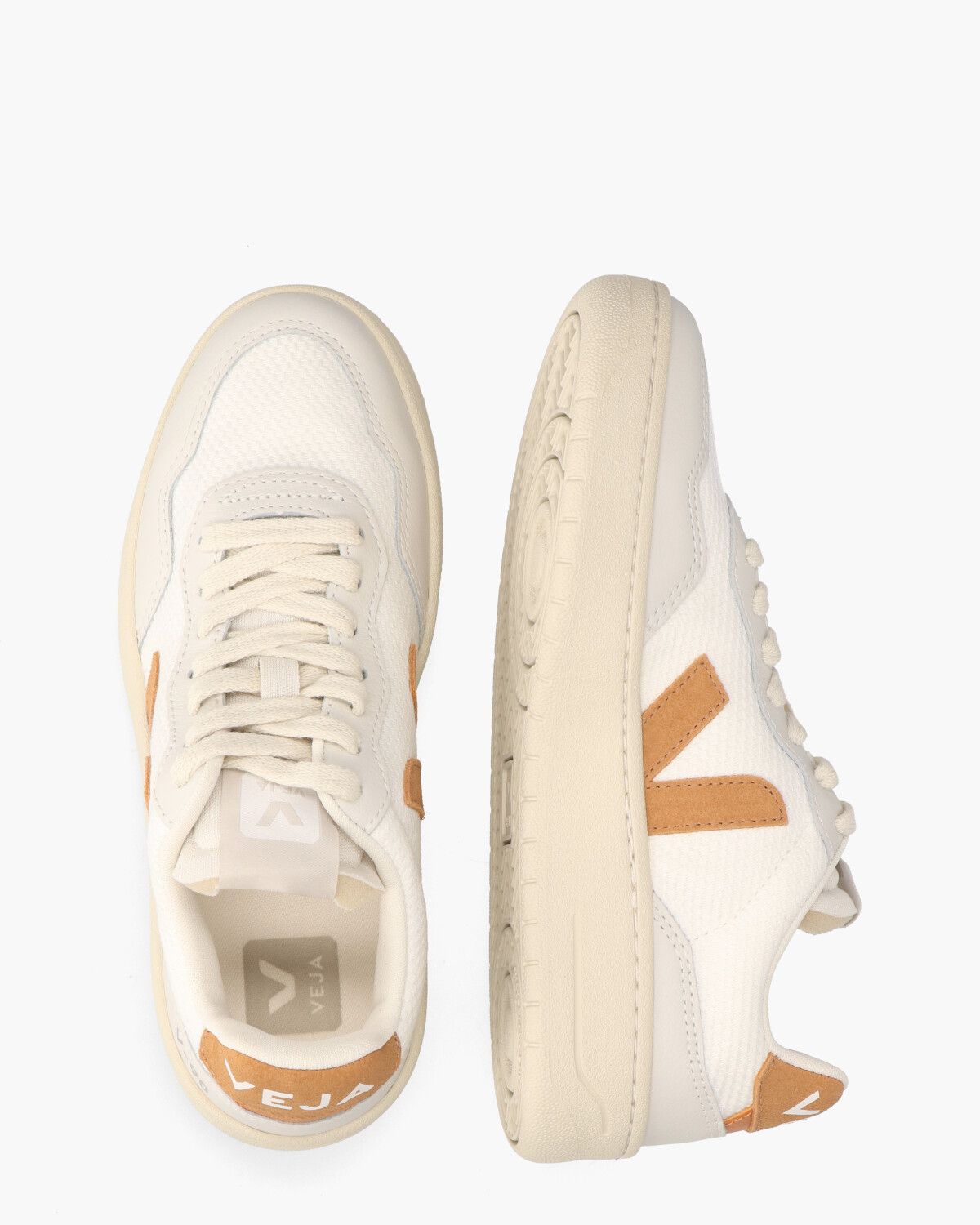 V-90 B-Mesh Wit/Oranje Damessneakers