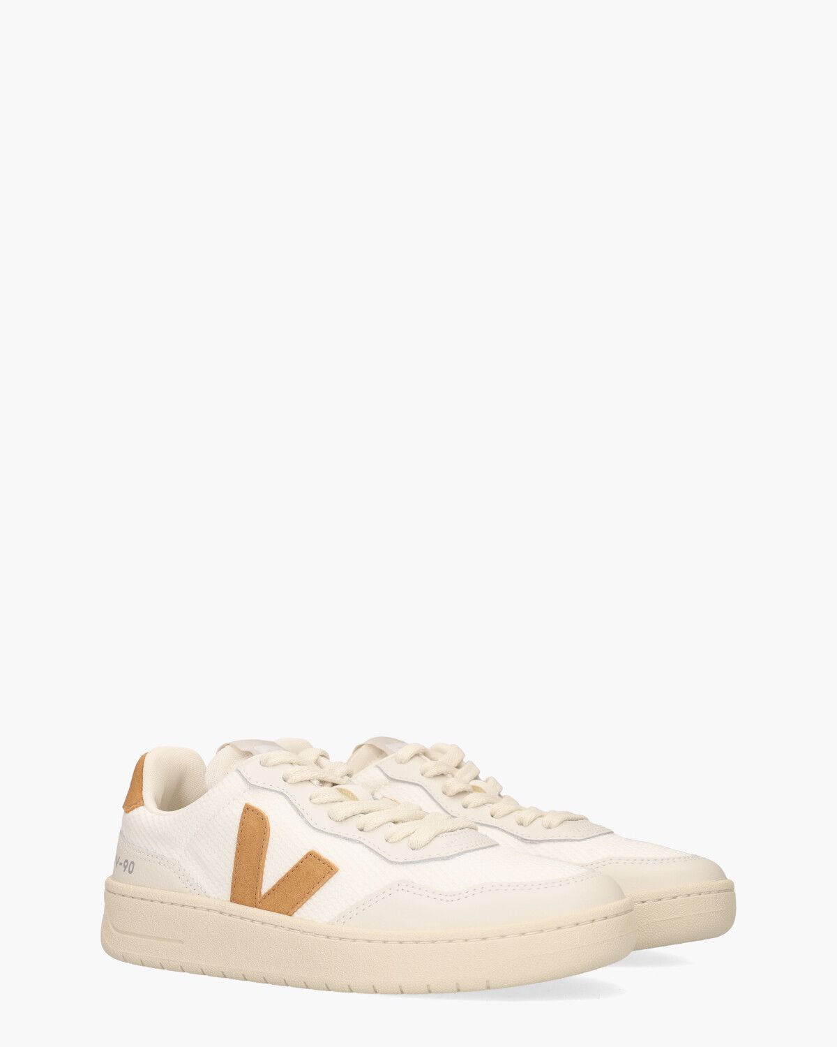 V-90 B-Mesh Wit/Oranje Damessneakers