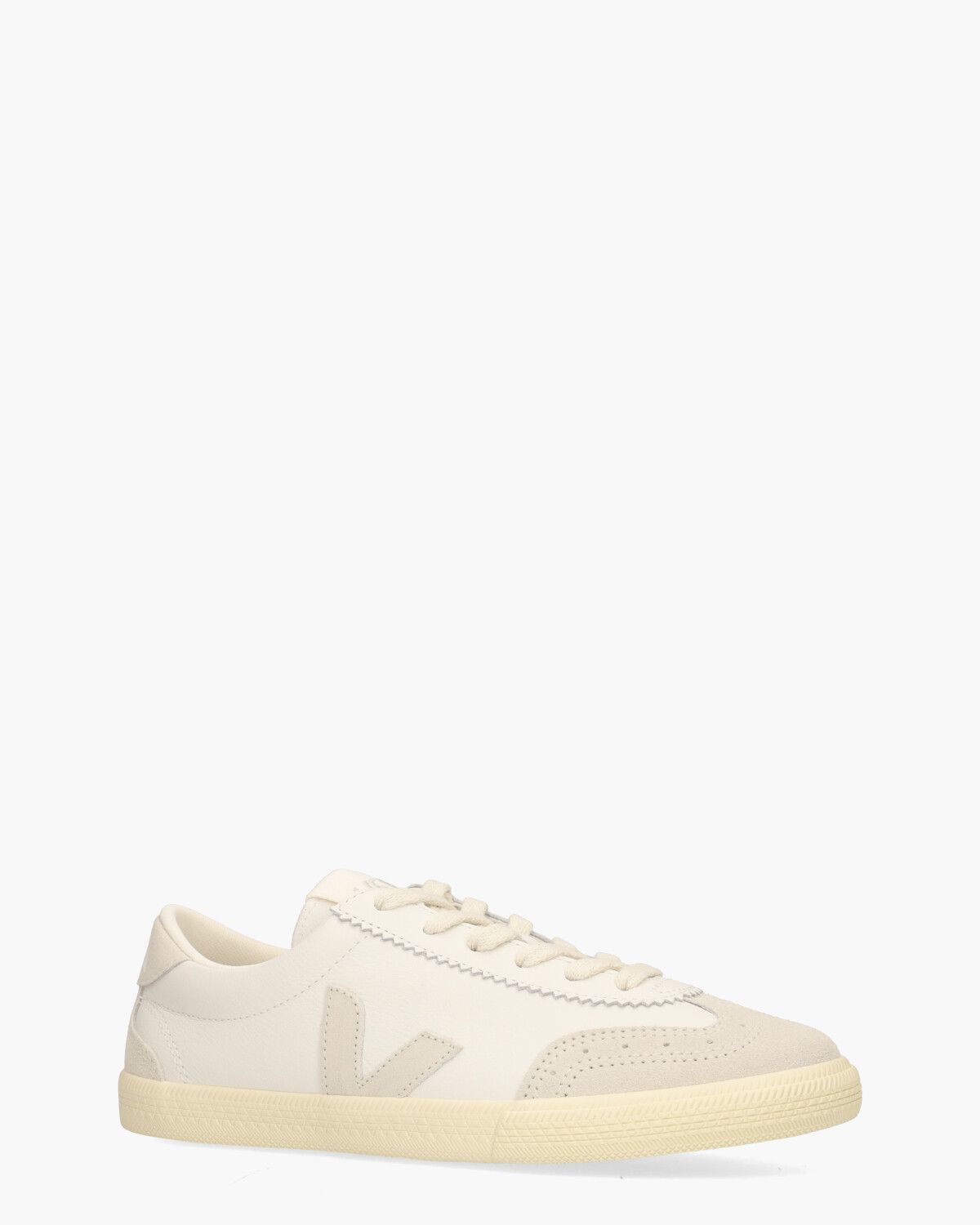 Volley Leather Wit/Off-White Damessneakers