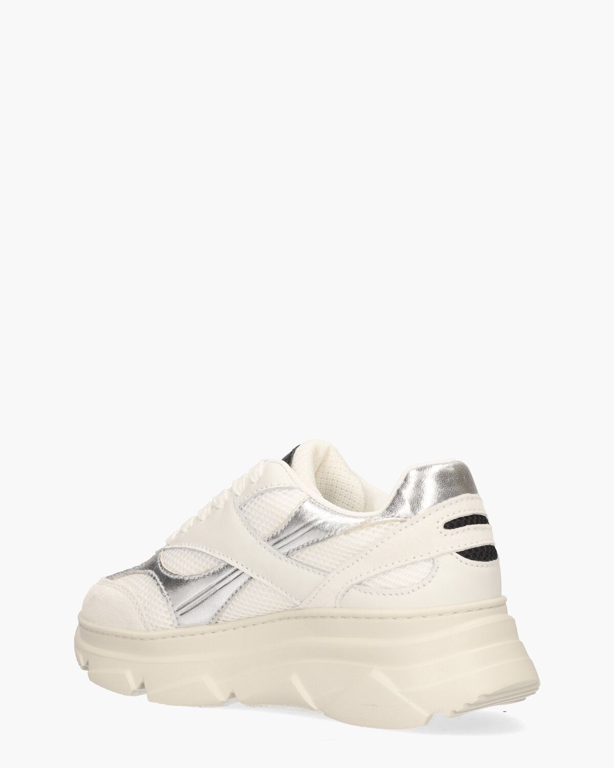 CPH54 Material Mix Wit/Zilver Damessneakers