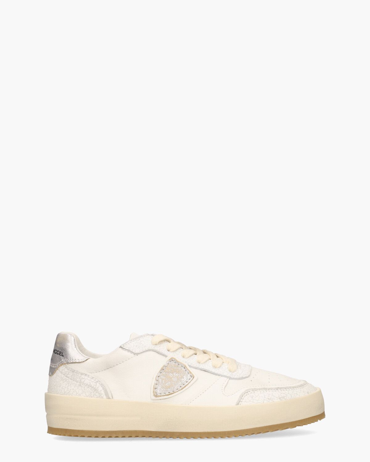 Nice Off-White/Zilver Damessneakers