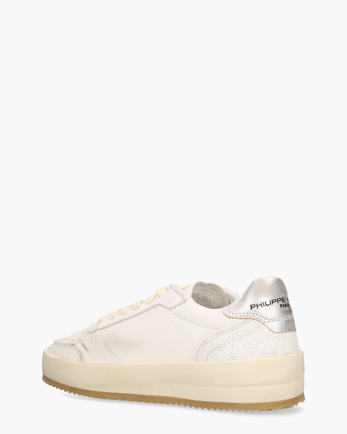 Nice Off-White/Zilver Damessneakers