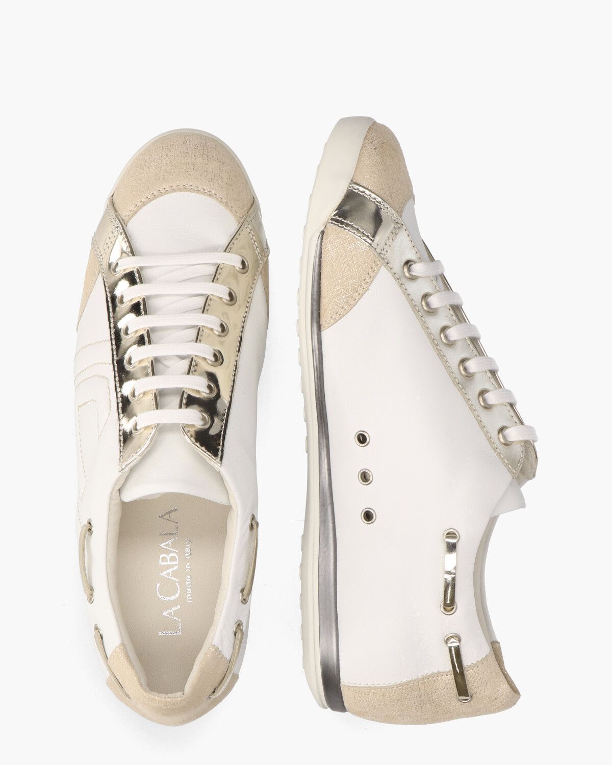 L902024 Wit/Beige Damessneakers