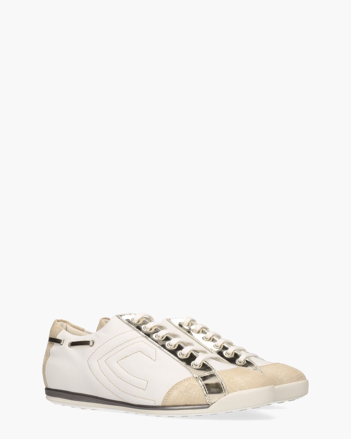 L902024 Wit/Beige Damessneakers