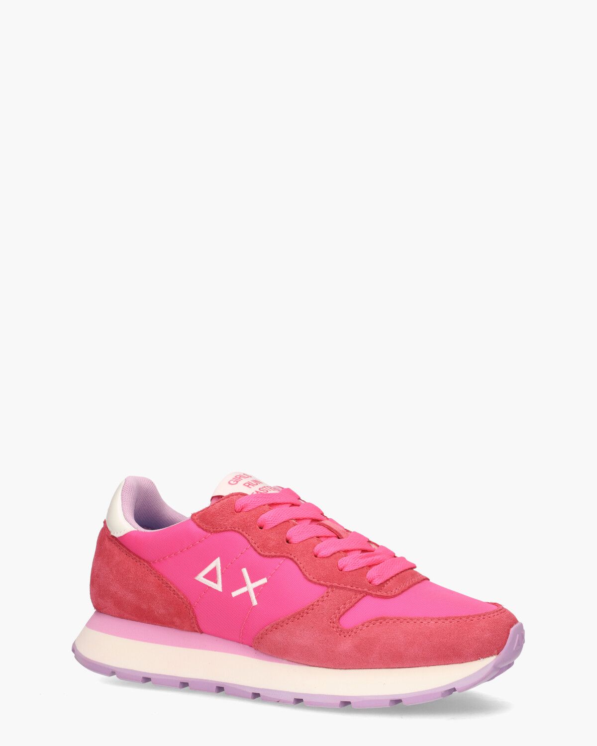 Ally Solid Nylon Roze Damessneakers
