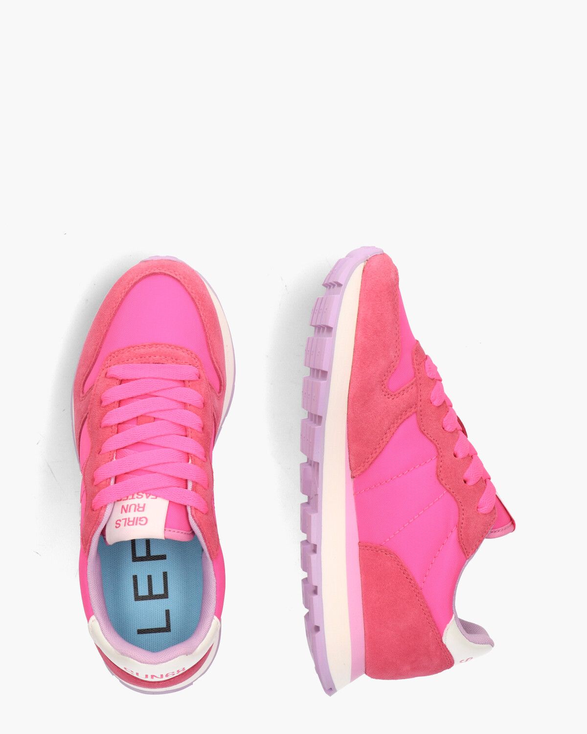 Ally Solid Nylon Roze Damessneakers