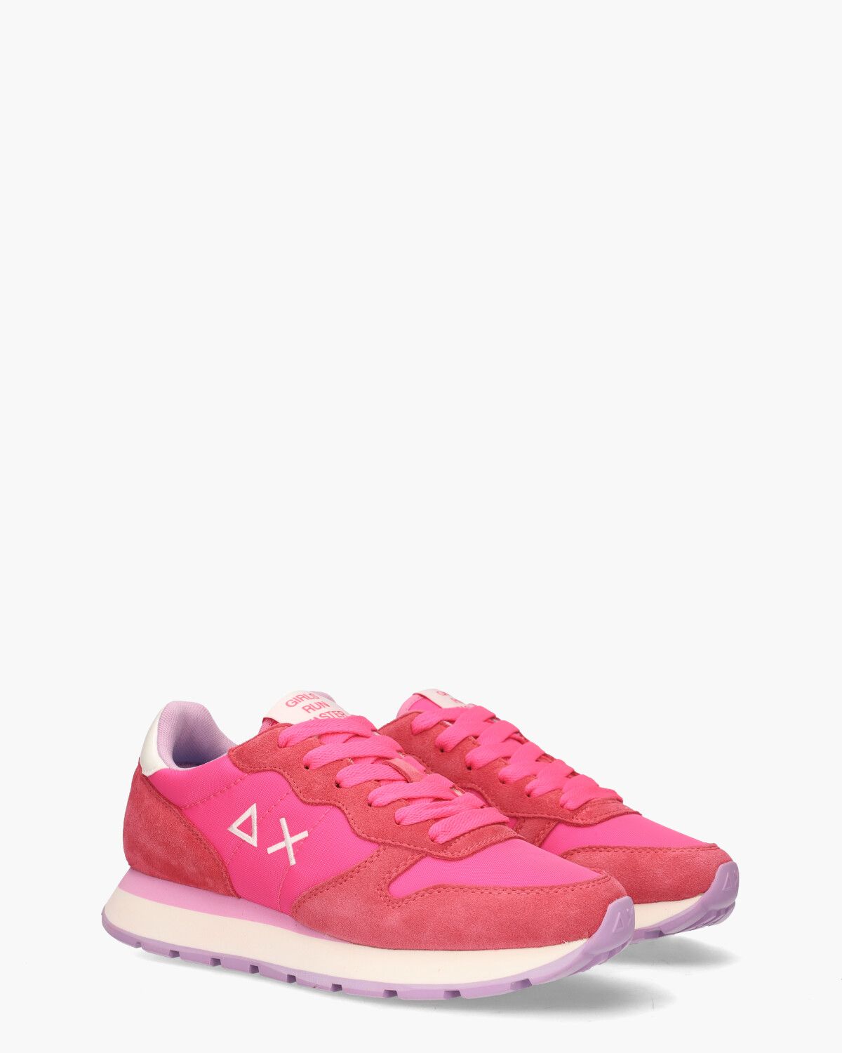 Ally Solid Nylon Roze Damessneakers