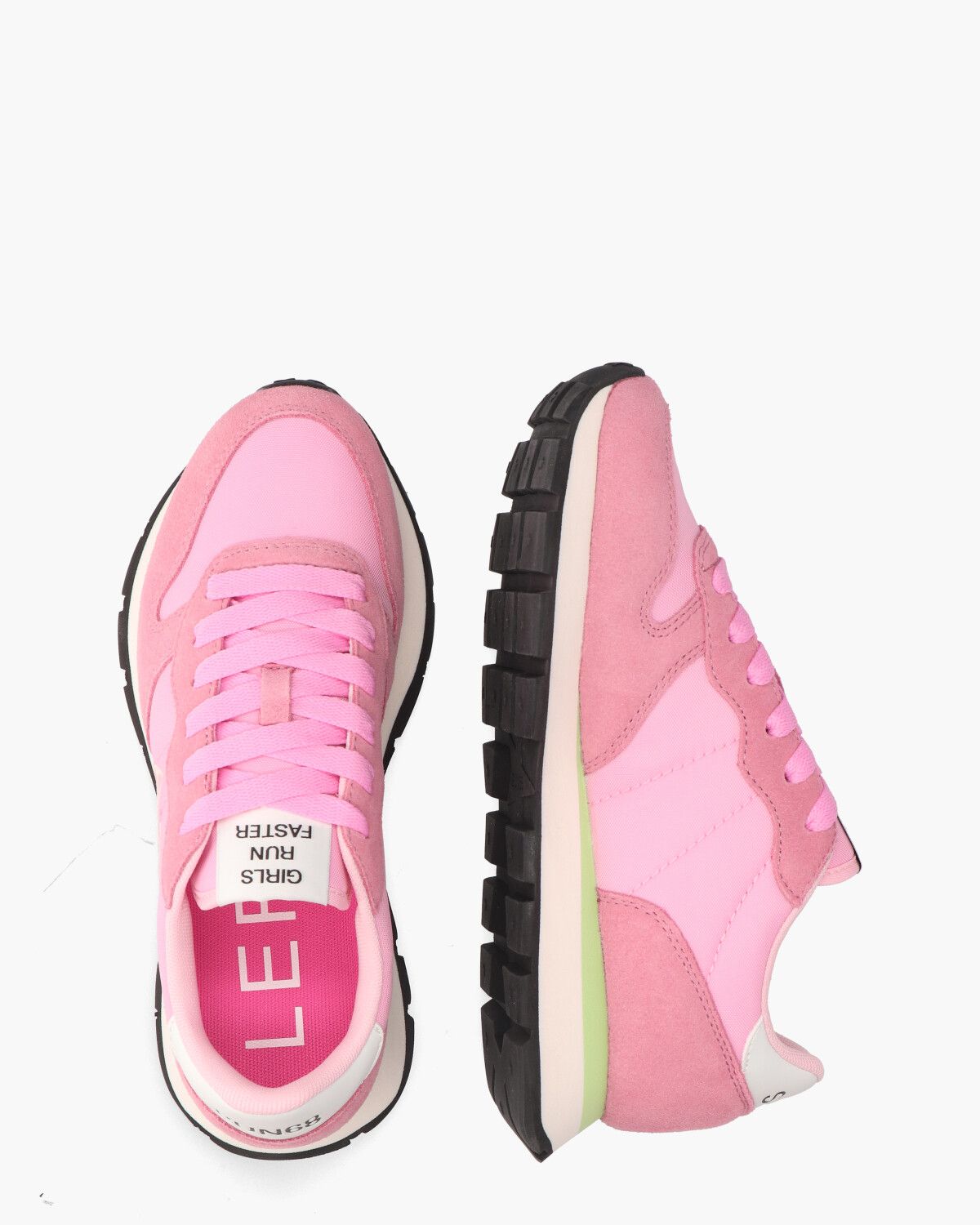 Ally Solid Nylon Roze Damessneakers