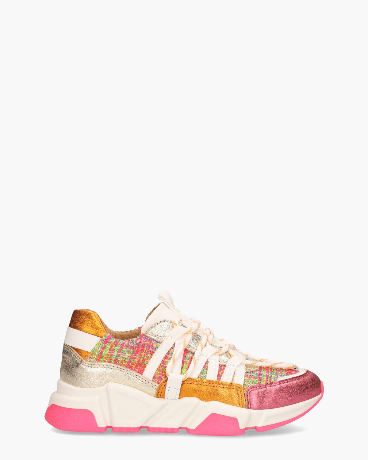 Los Angeles Tweed Roze/Multicolor Damessneakers