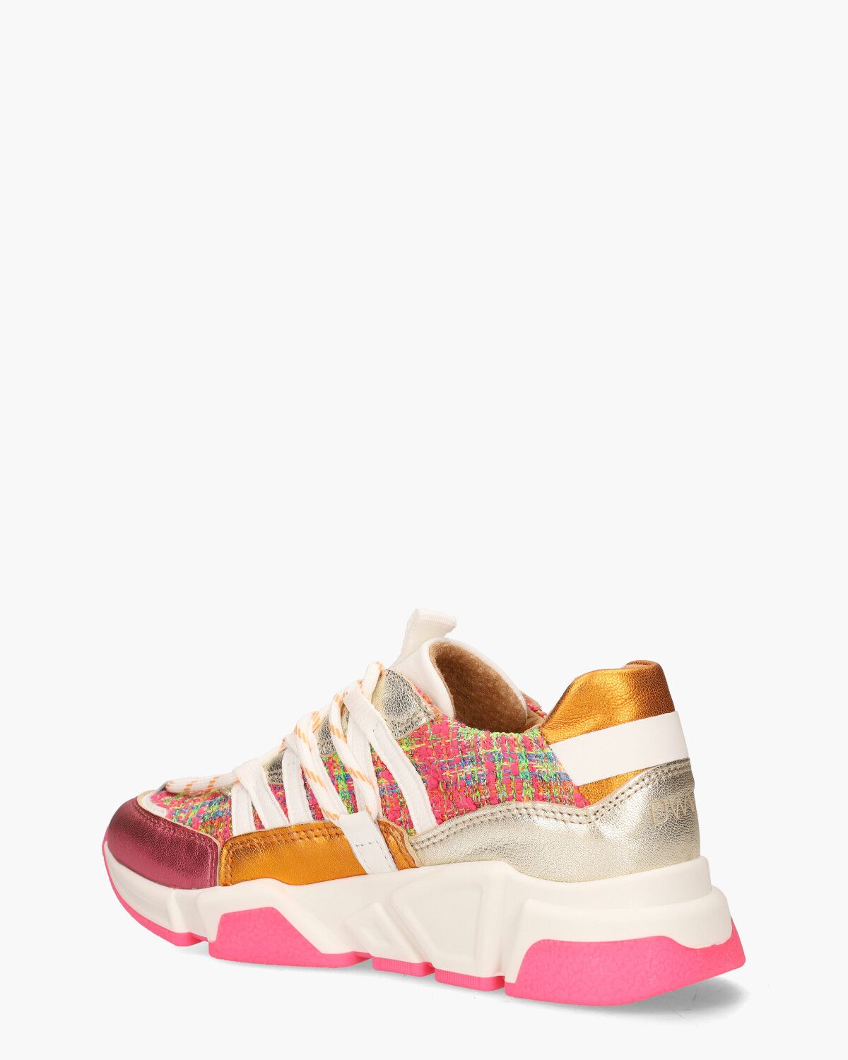Los Angeles Tweed Roze/Multicolor Damessneakers