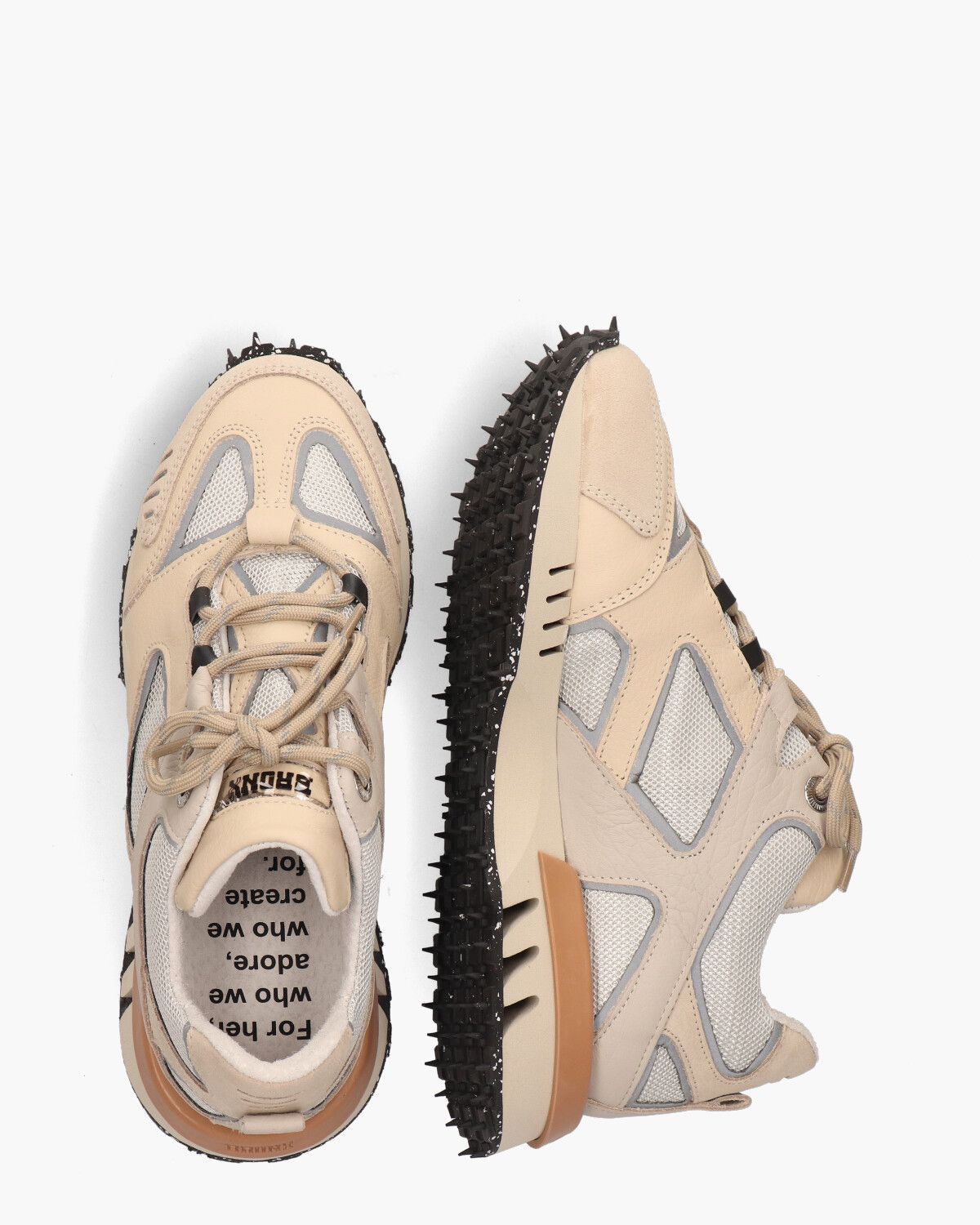Hacker Off-White/Camel Damessneakers