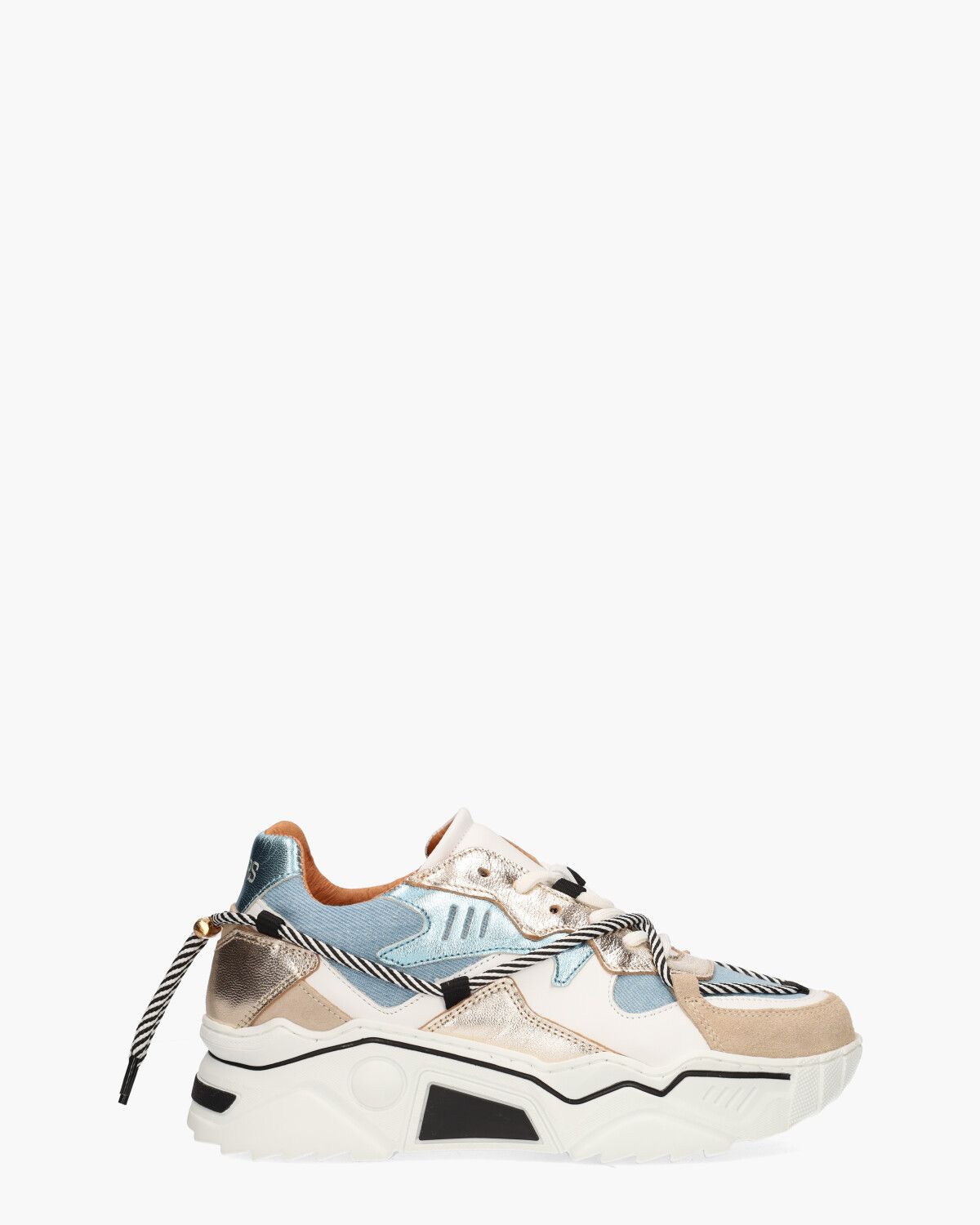 Jupiter Denim Beige/Blauw Damessneakers