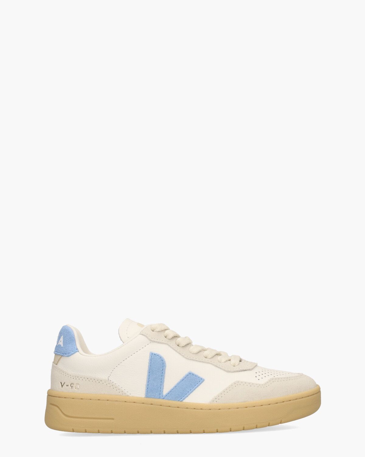 V-90 O.T. Leather Wit/Blauw Damessneakers