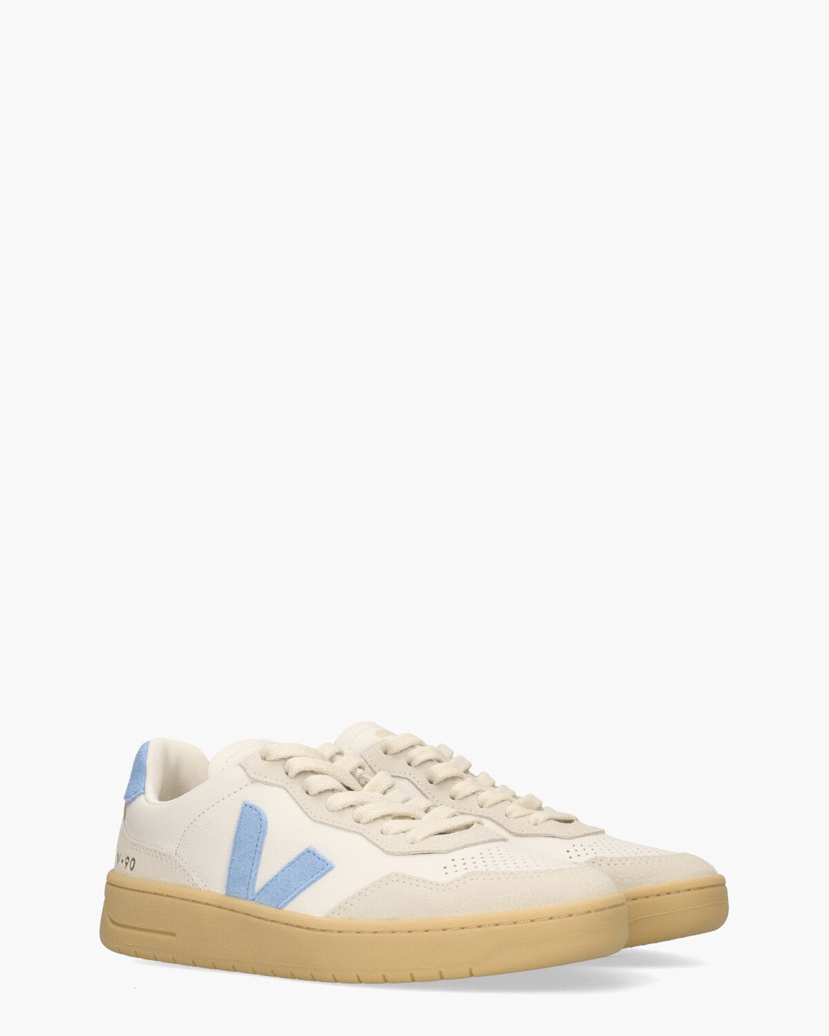 V-90 O.T. Leather Wit/Blauw Damessneakers