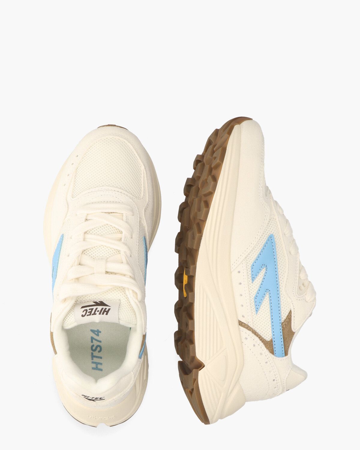 HTS Shadow RGS Off-White/Blauw/Bruin Damessneakers