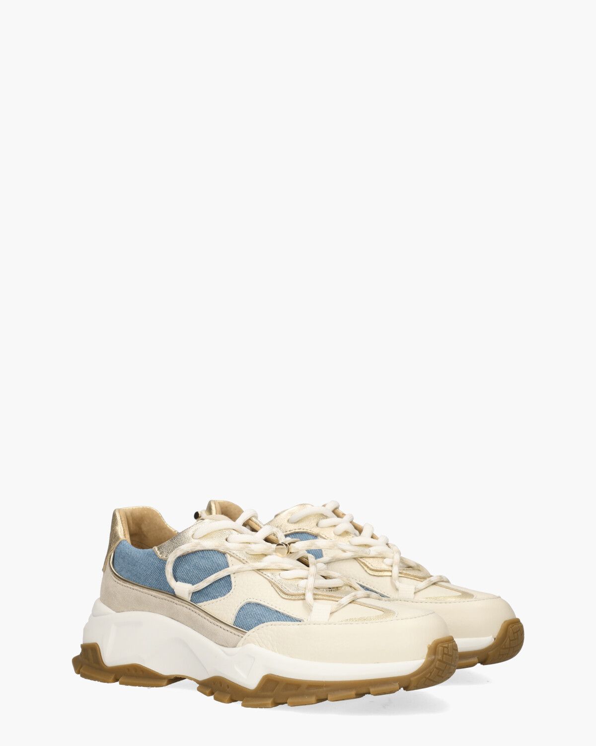 Bonney Denim Beige/Blauw Damessneakers