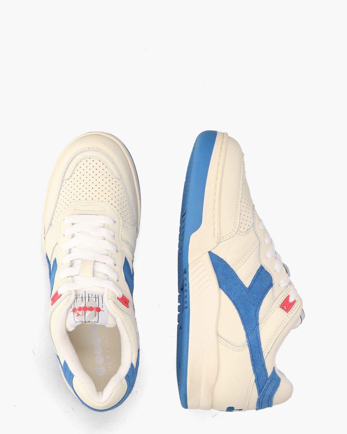 B.560 Used Legacy Italia Off-White/Blauw Damessneakers