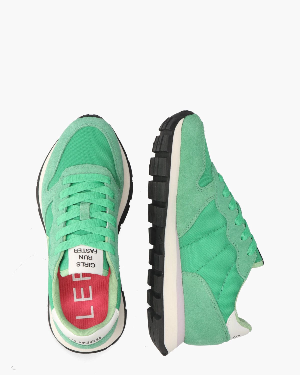 Ally Solid Nylon Groen Damessneakers