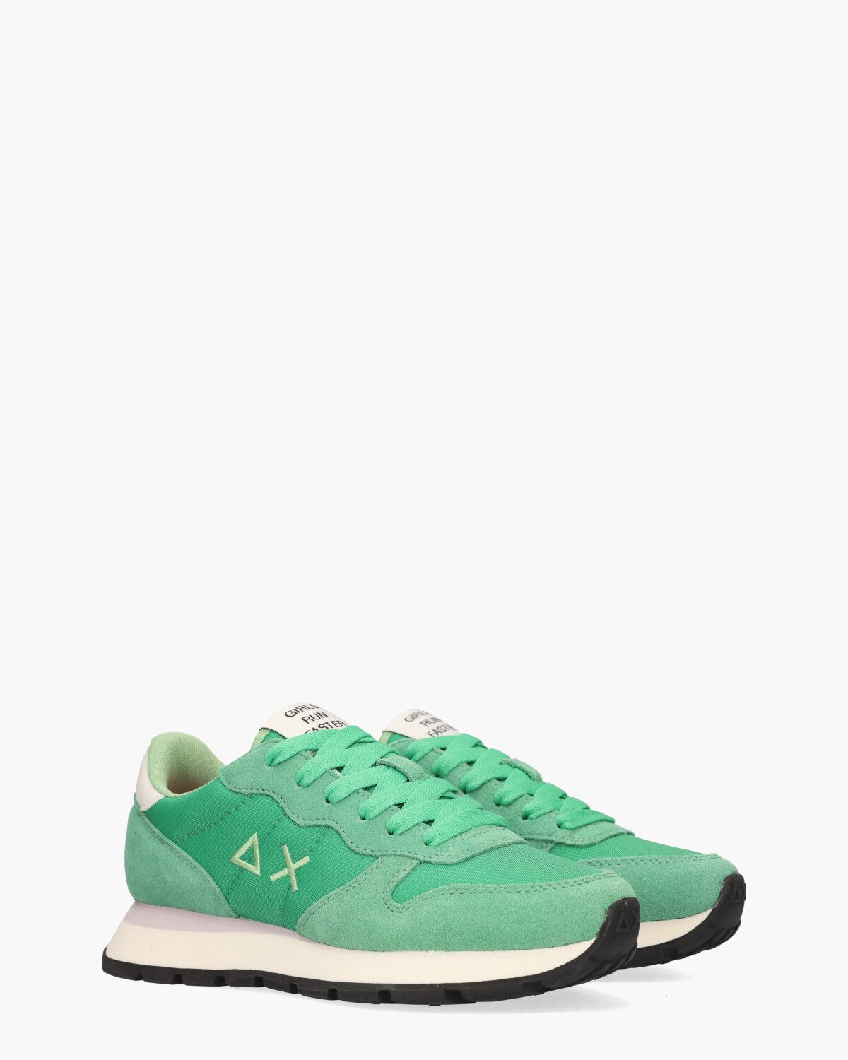 Ally Solid Nylon Groen Damessneakers