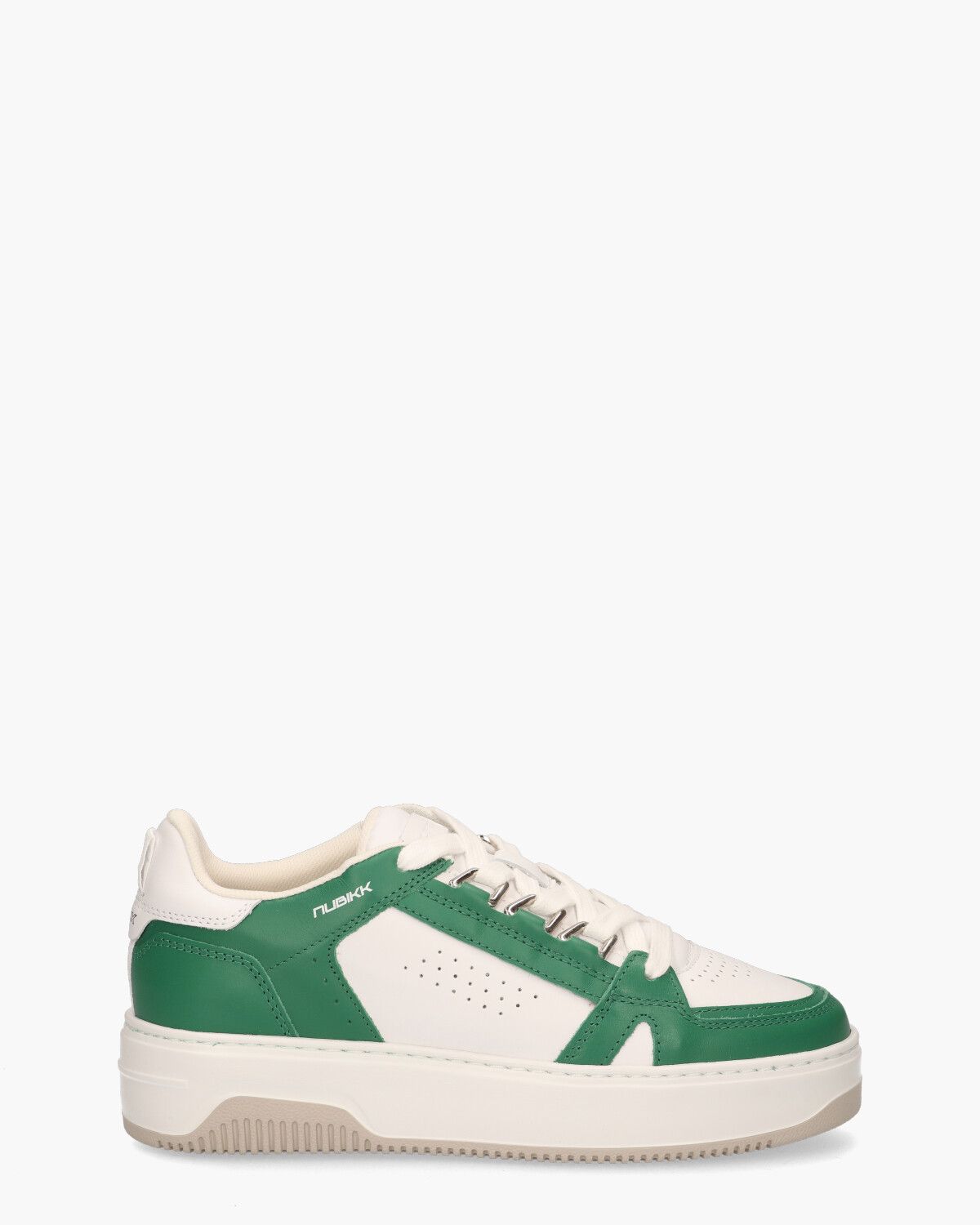 Basket Buxton Wit/Groen Damessneakers