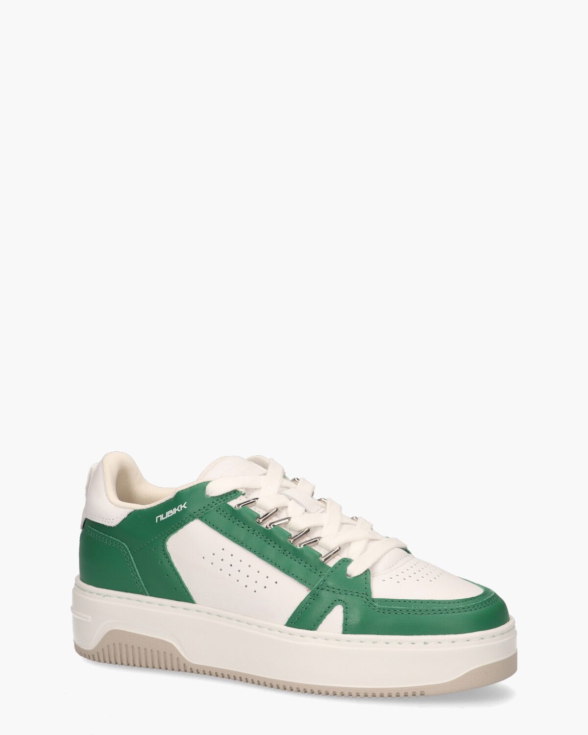 Basket Buxton Wit/Groen Damessneakers